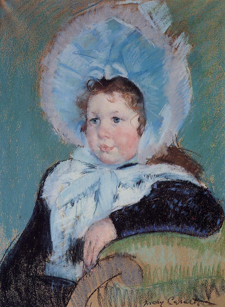 Dorothy in a Very Large Bonnet and a Dark Coat - Mary Cassatt Painting on Canvas